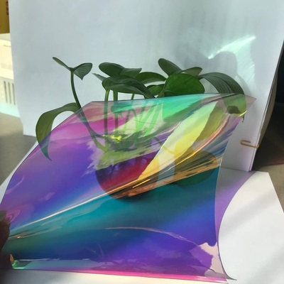 Normal blue transparent dichroic iridescent PVC moisture proof laminating film